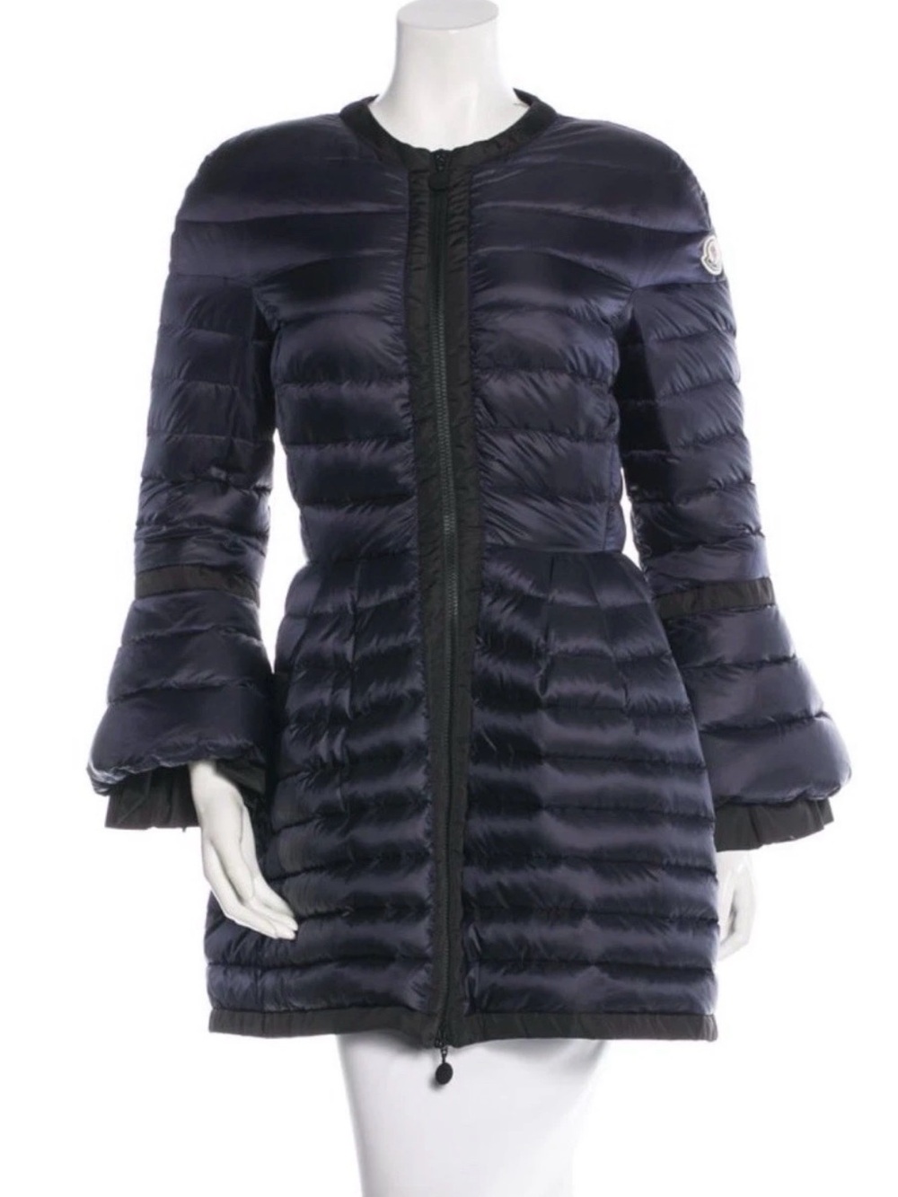 LN Moncler Couperin Quilted Guibbotto Jacket Coat Navy Size 1 XS/S